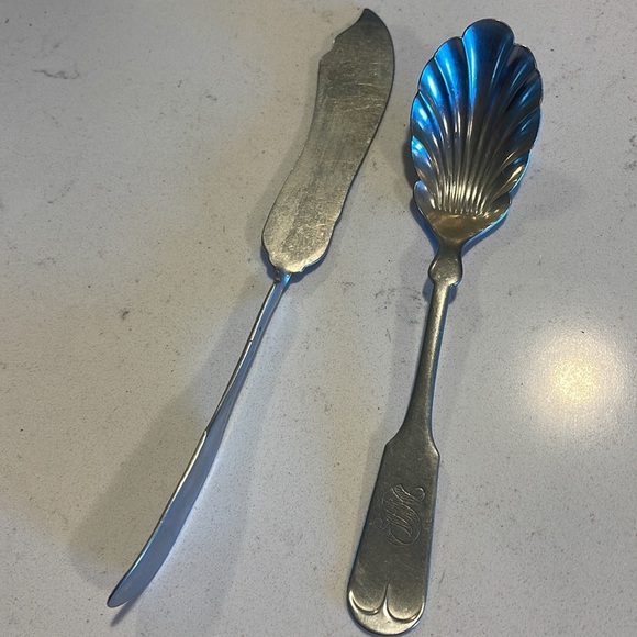 Brazil silver butter knives and spoon - Picture 6 of 11